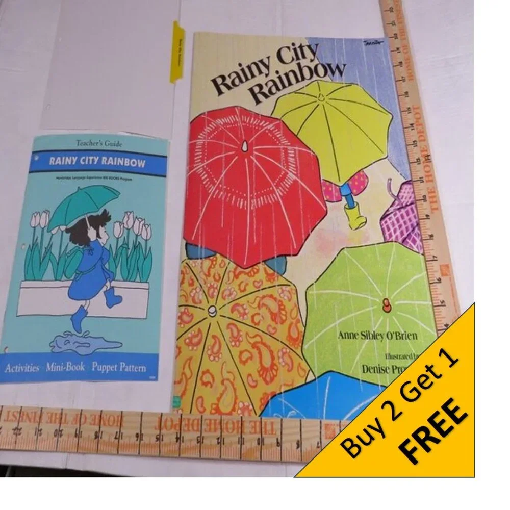 Rainy City Rainbow BIG BOOK (almost 2 feet tall) with teacher pages CLASSROOM